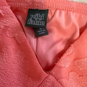 Wild Fable Vibrant Coral Lace Blouse